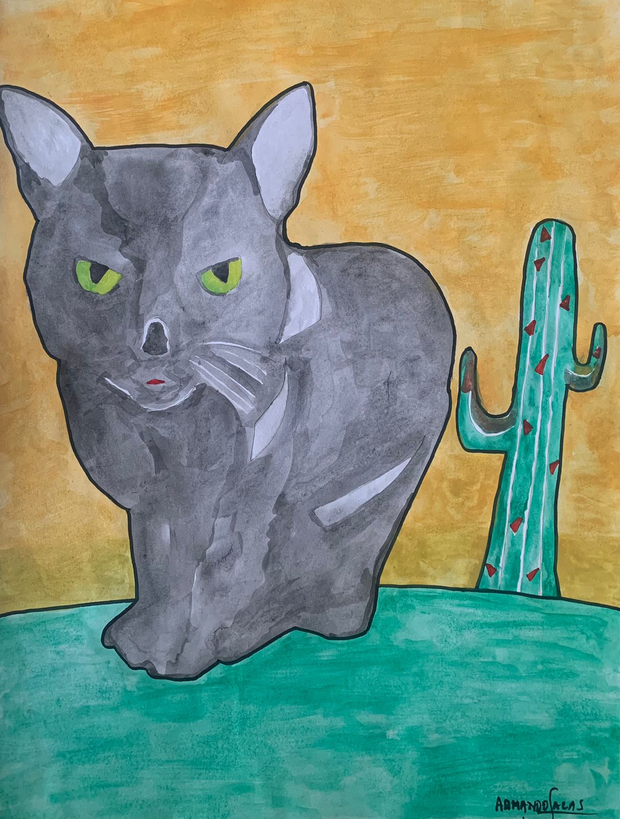 Chester II, Acuarela, 2025