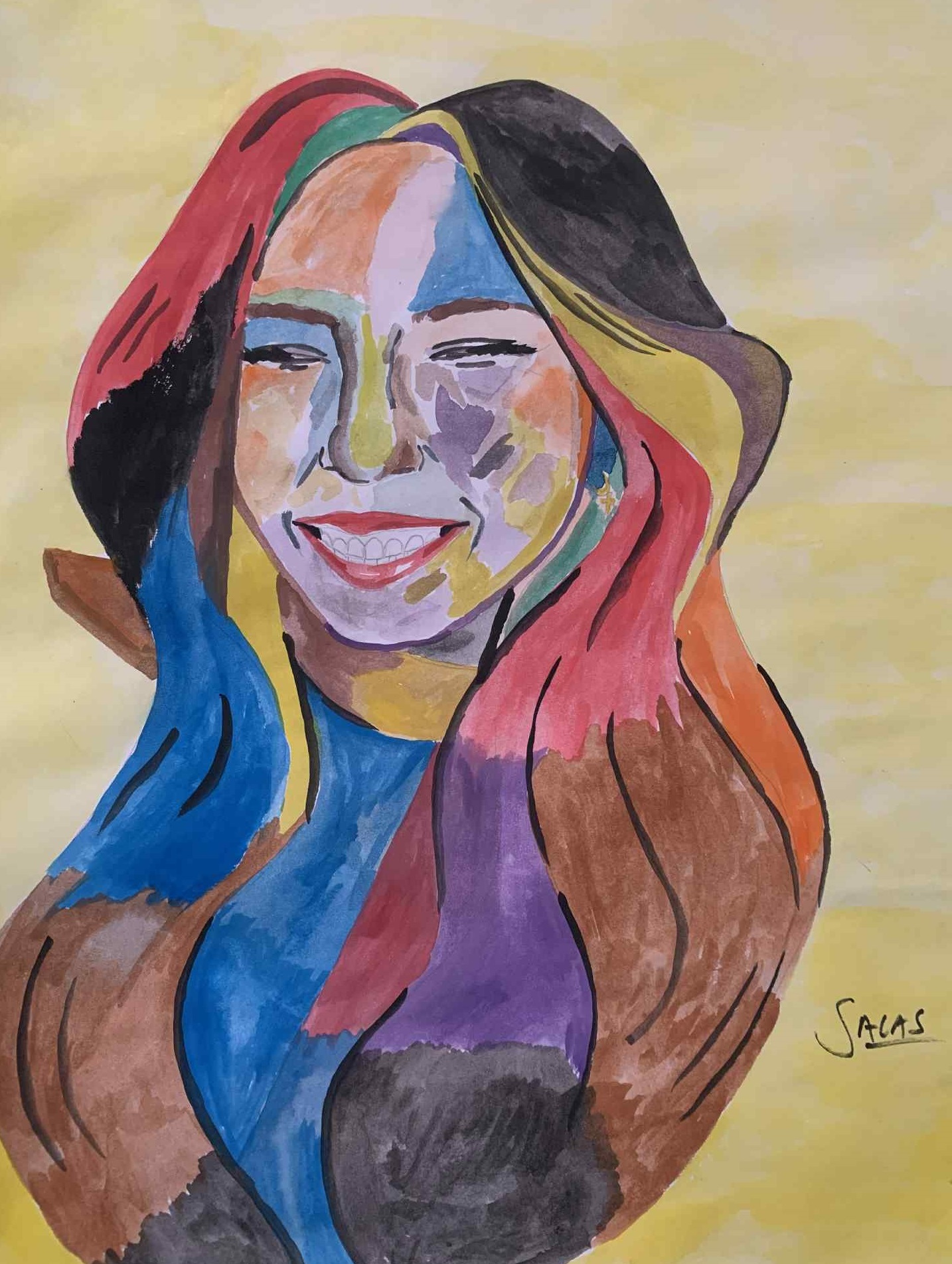 Muñequita III, Acuarela, 2025