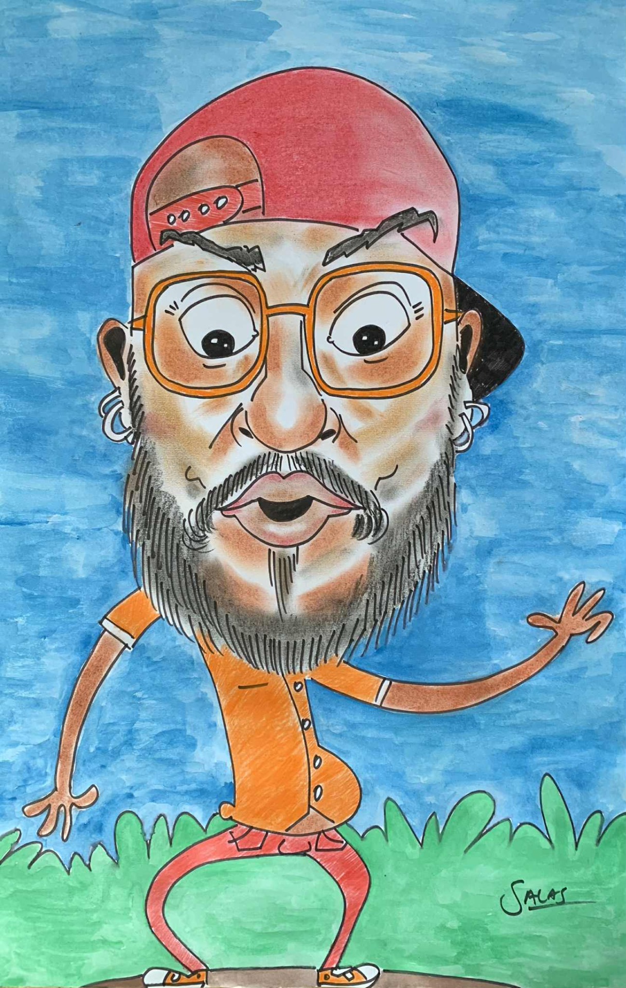 Ciro maracucho, óleo pastel, 2025