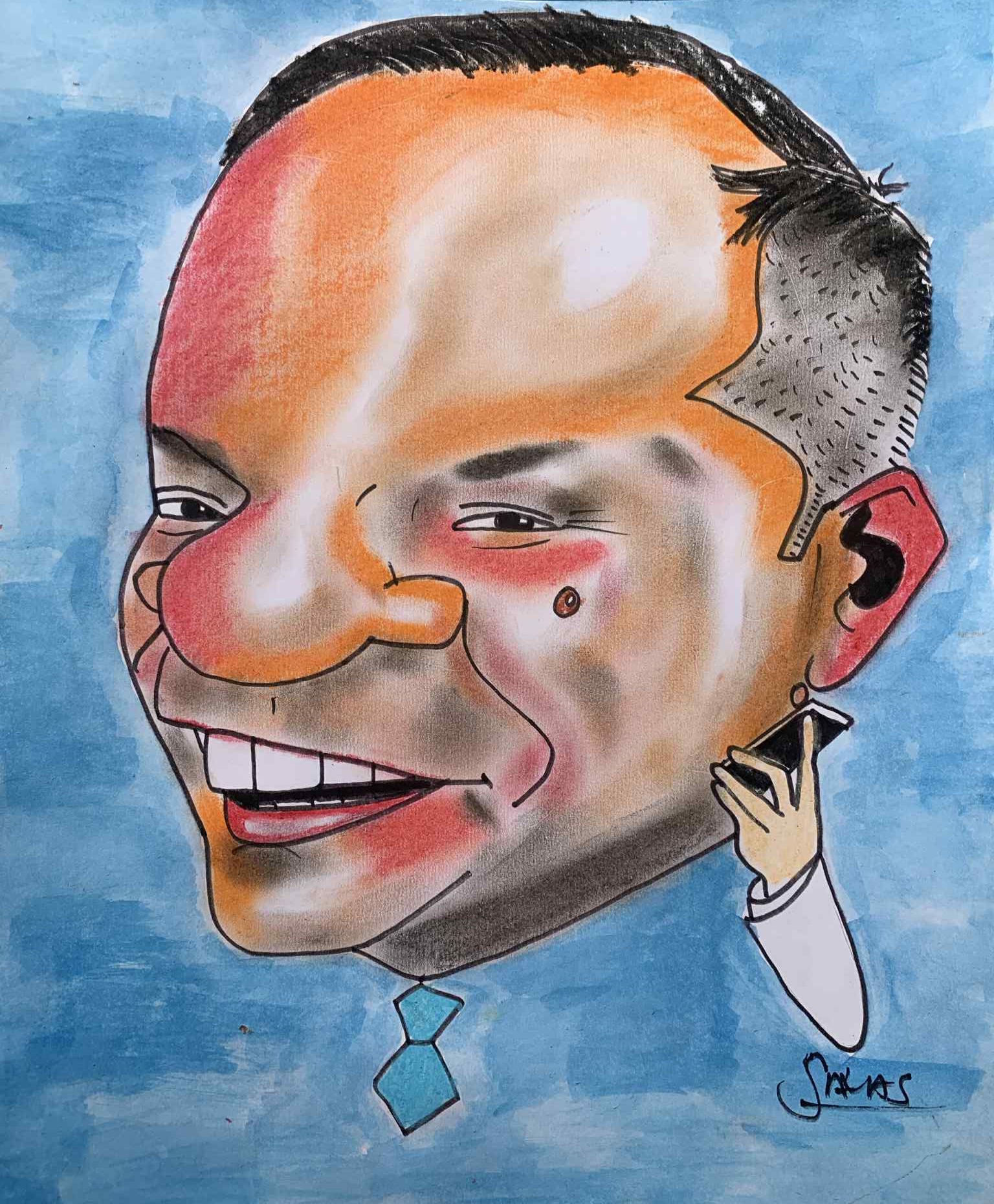 Carlos Foody, óleo pastel, 2025