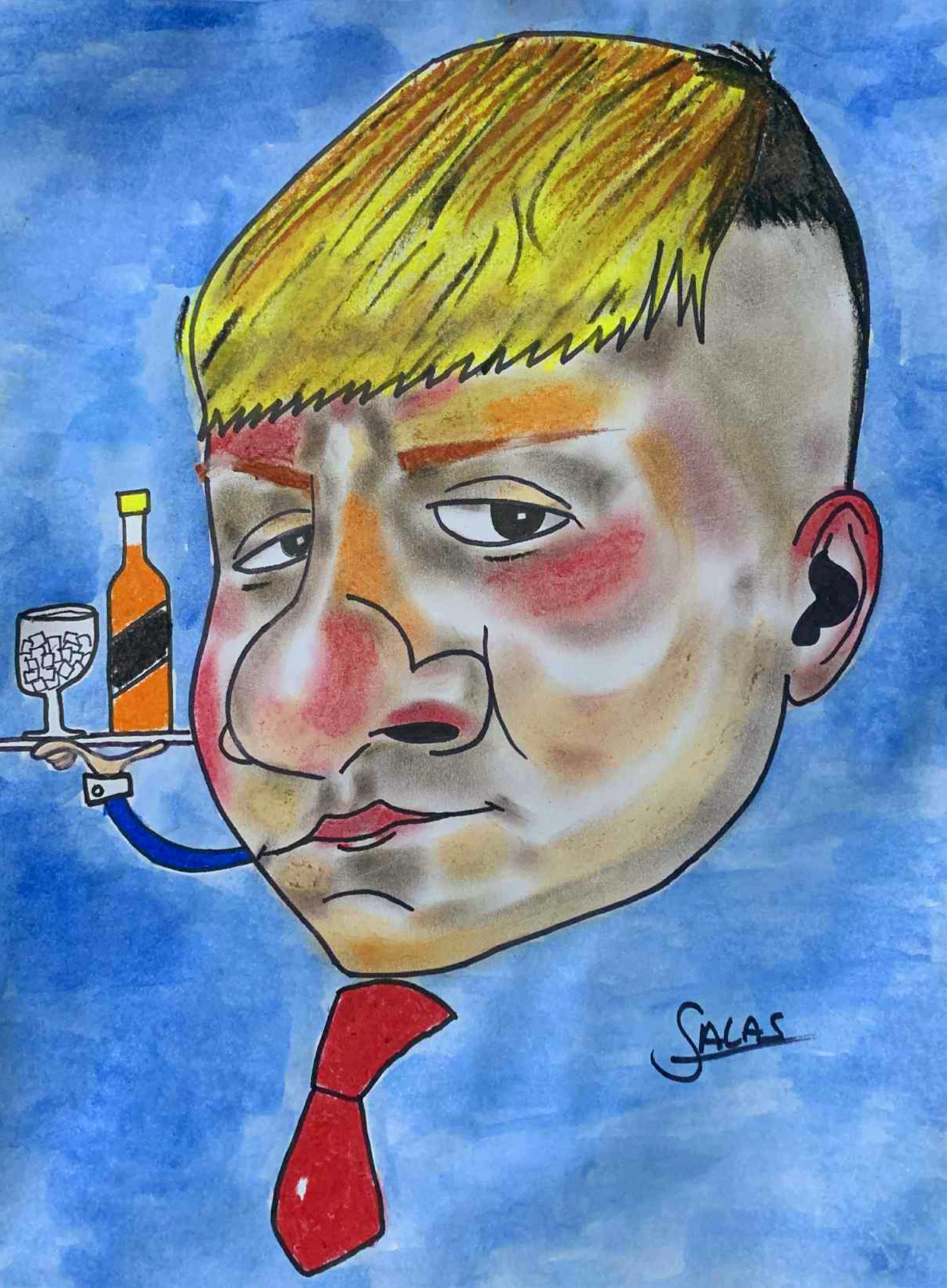 Antonio el Metre, óleo pastel, 2025